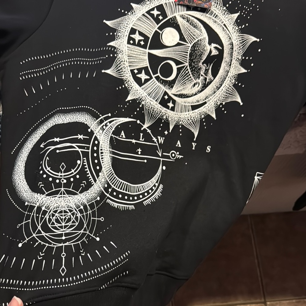 Black Graphic Men's Sweater